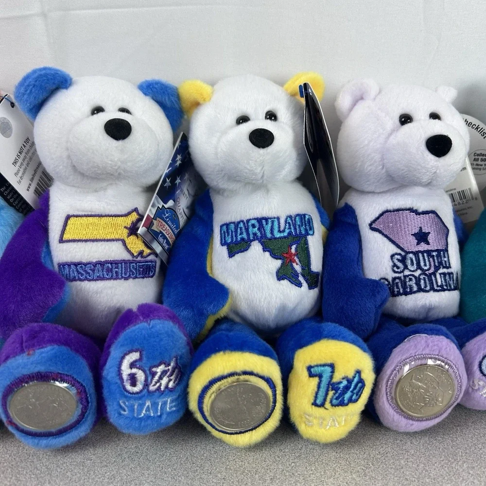 Vintage‎ Limited Treasures State Quarter Coin Bears 50 States 8 Bears Total